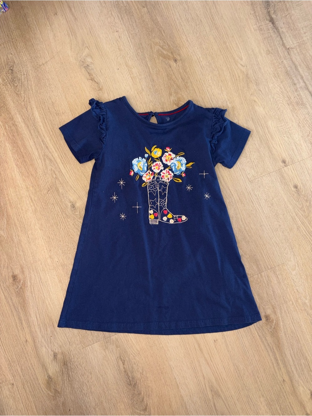 Navy Floral Boot Dress